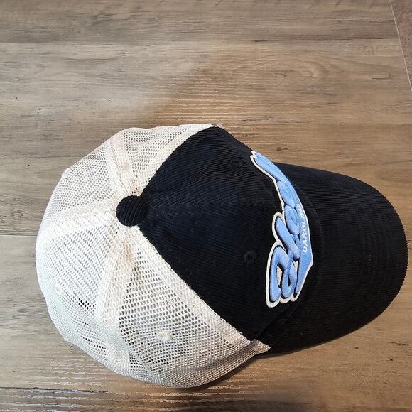 Vintage North Carolina Tar Heels Corduroy Snapback Hat Cap Blue UNC NCAA Y2K - Picture 6 of 9